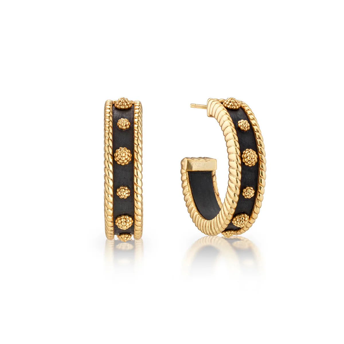 Capucine De Wulf Berry Medium Hoop Earrings - Ebony