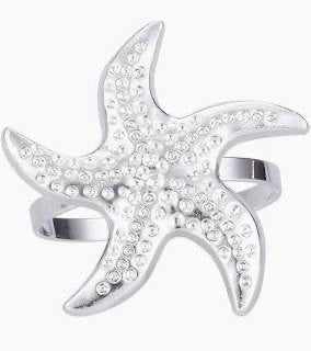 Silver Starfish Napkin Ring