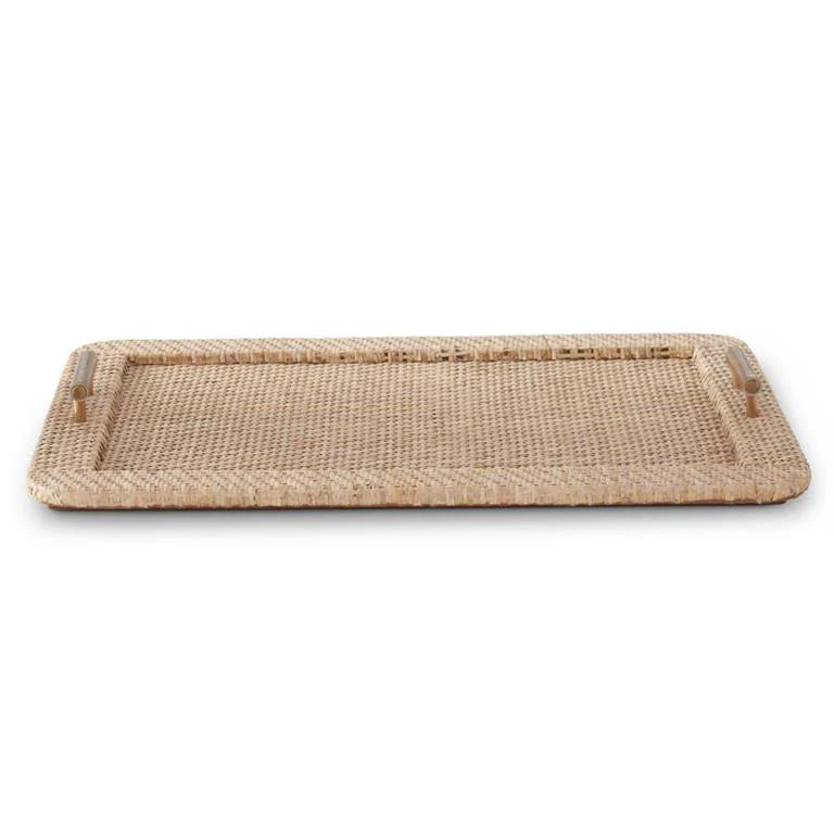Rattan Wrapped Tray 23.25"