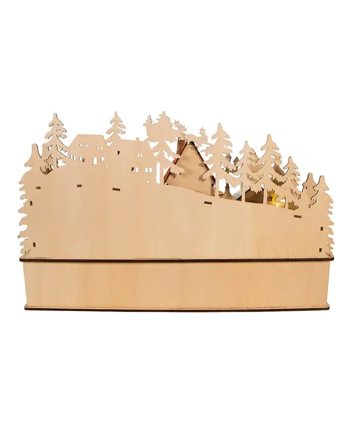 Kurt S. Adler, Inc. - Battery Operated Light-Up Small Christmas Village With Santa