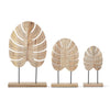 Wood Monstera Leaf Sculptures