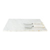 Mother of Pearl White Marble Cheese Board w/ Knives