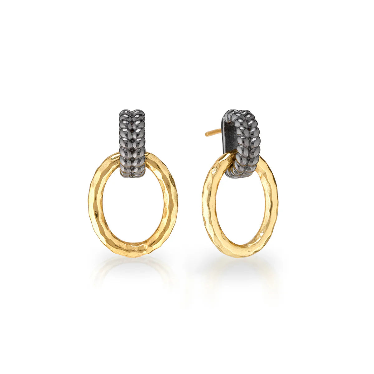 Capucine De Wulf Cleopatra Regal Link Earrings - Gold/Midnight