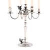 Five Taper Pewter Song Bird Candelabrum