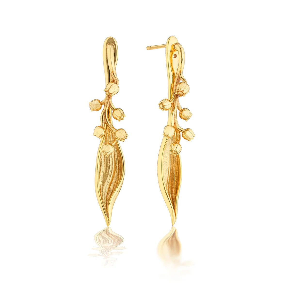 Capucine De Wulf Meadow Lily of the Valley Convertible Earrings - Gold
