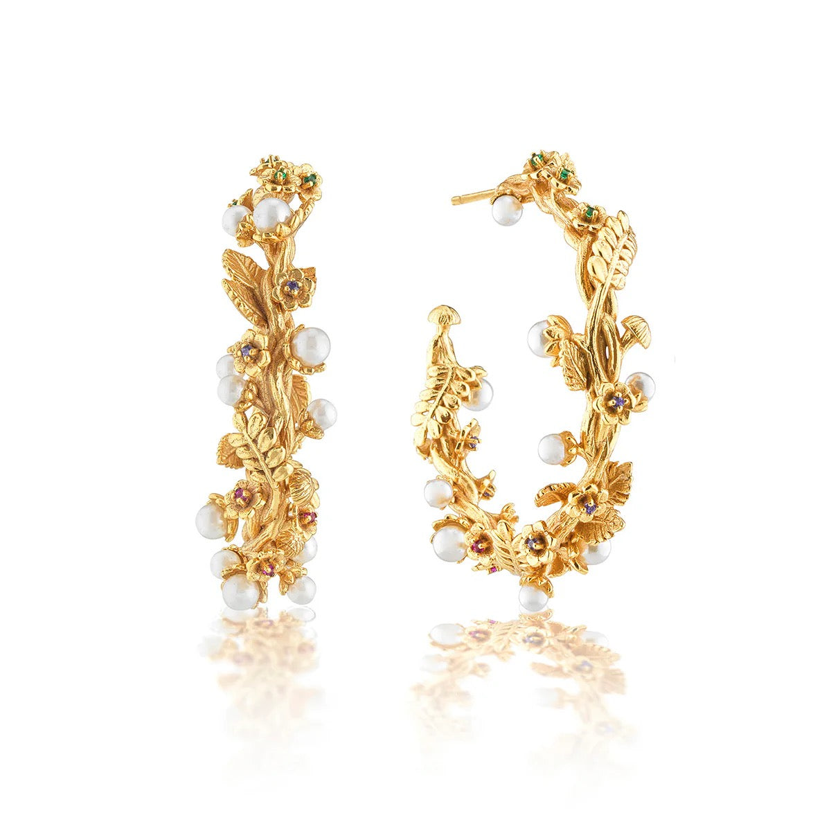 Capucine De Wulf Pearl Meadow Grande Hoop Earrings