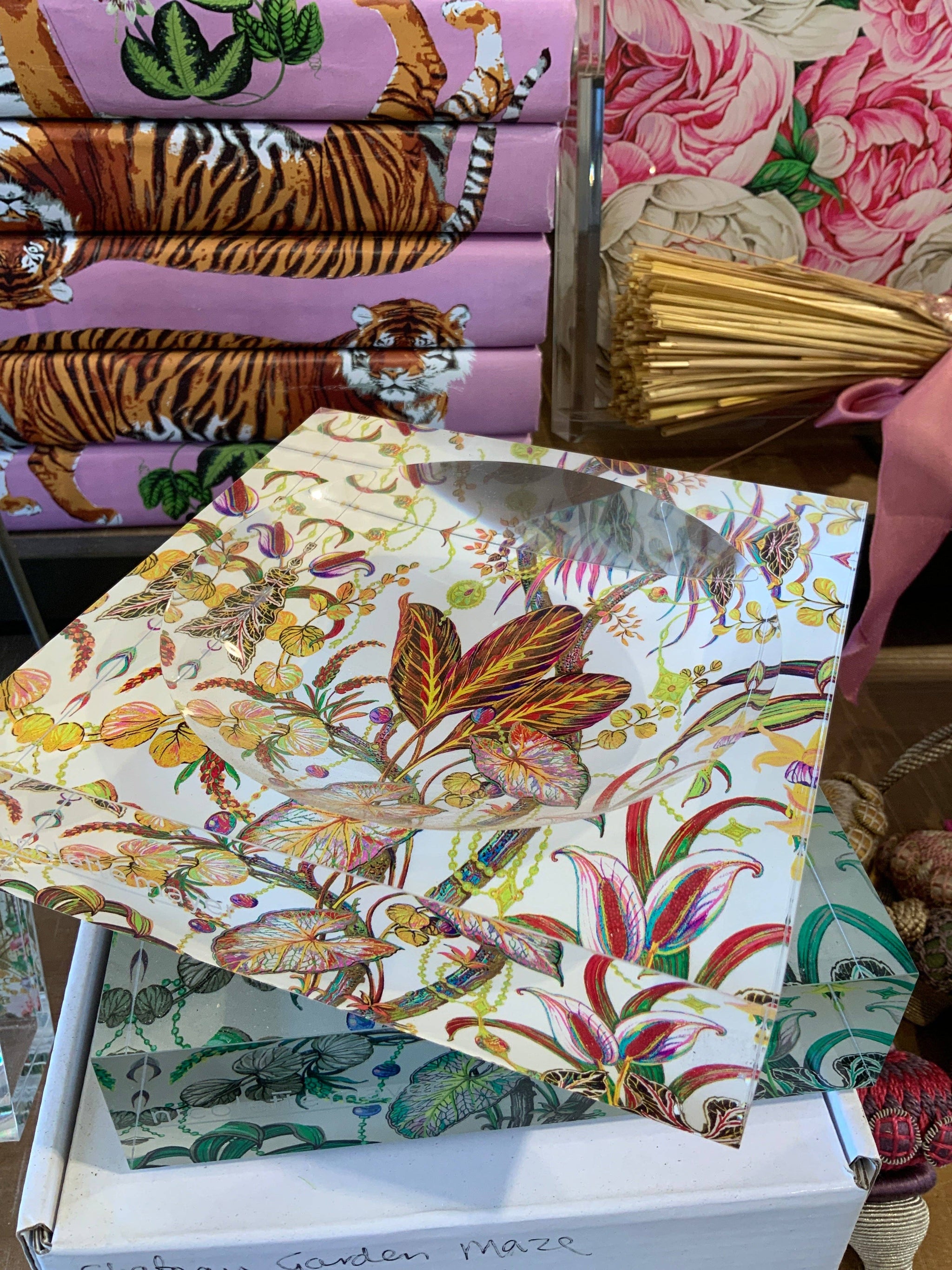 Nicolette Mayer Collection - Amazonia Splendor Acrylic Candy Catchall Dish 6x6