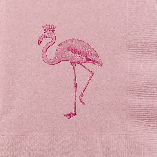 Alexa Pulitzer - Royal Flamingo Beverage Napkins - PINK