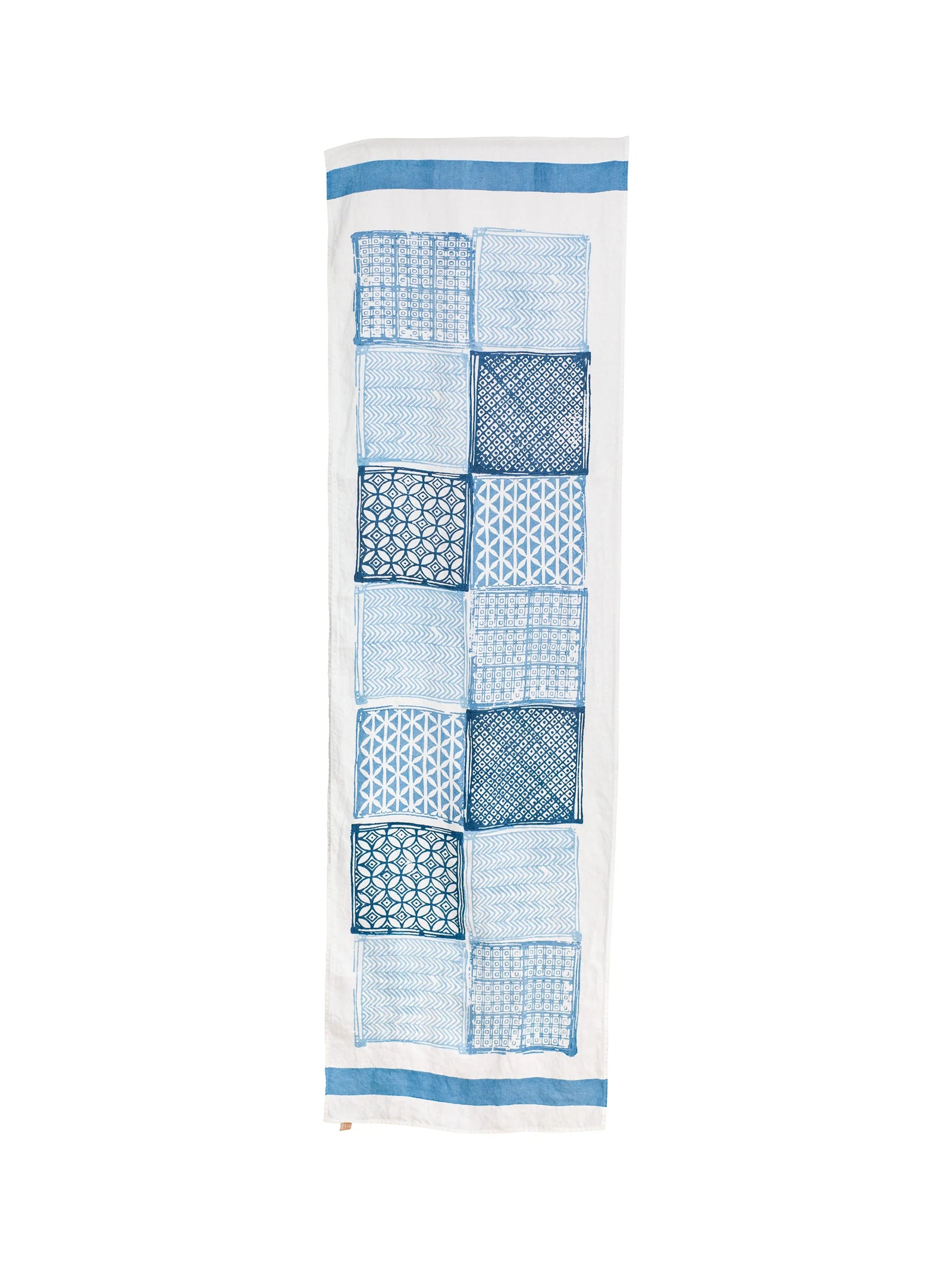 Bertozzi Panarea Wave Light Blue Table Runner 20X98