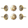 Brass Mother Of Pearl Knobs - Set of 6