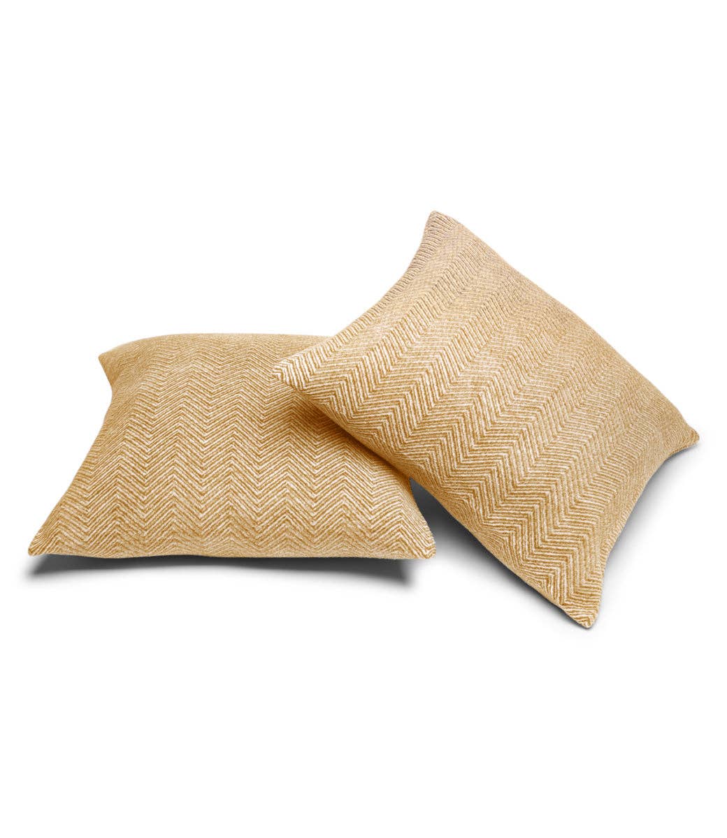 ChappyWrap - Bayside Herringbone Hazelnut Throw Pillow