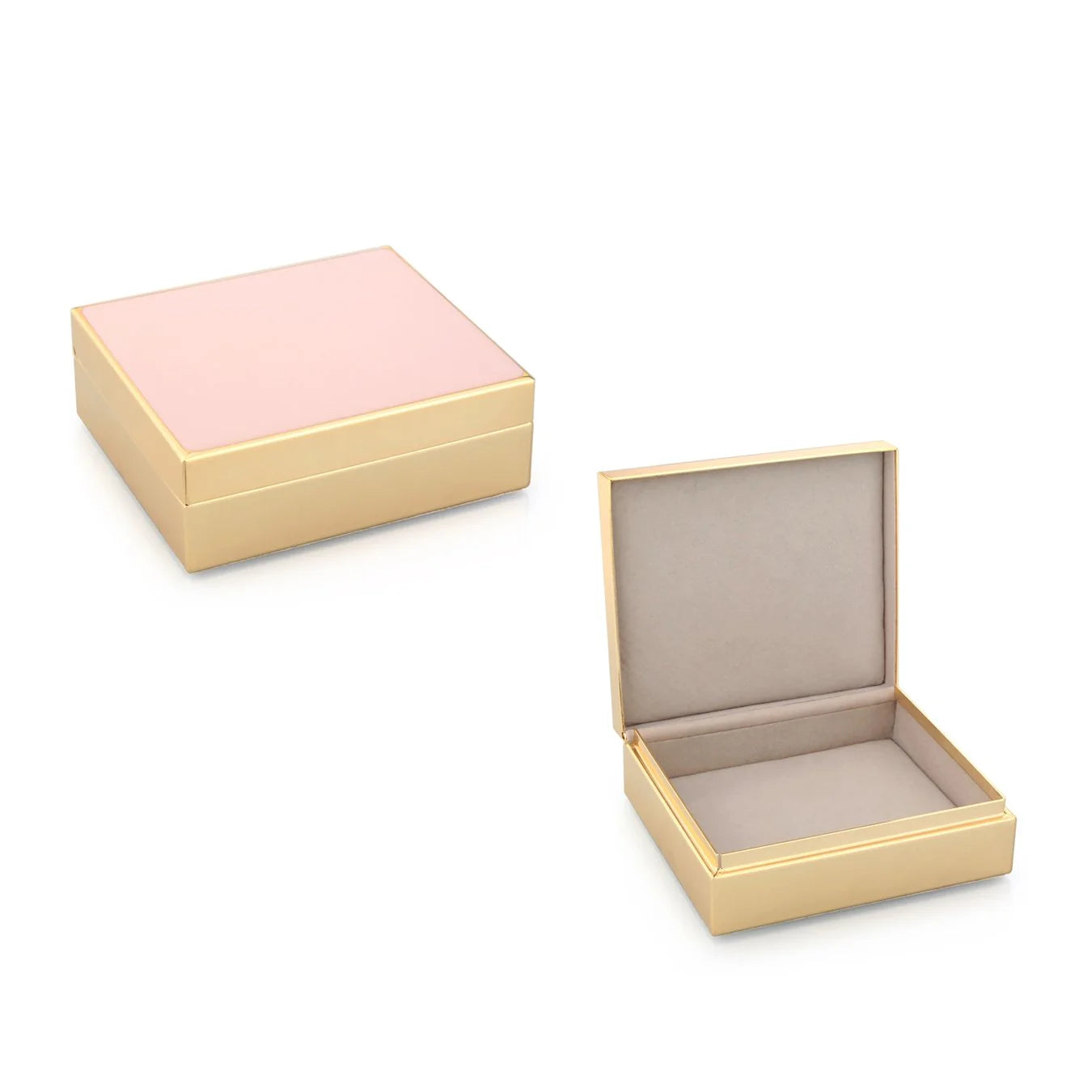 Addison Ross Pale Pink Enamel & Gold Box