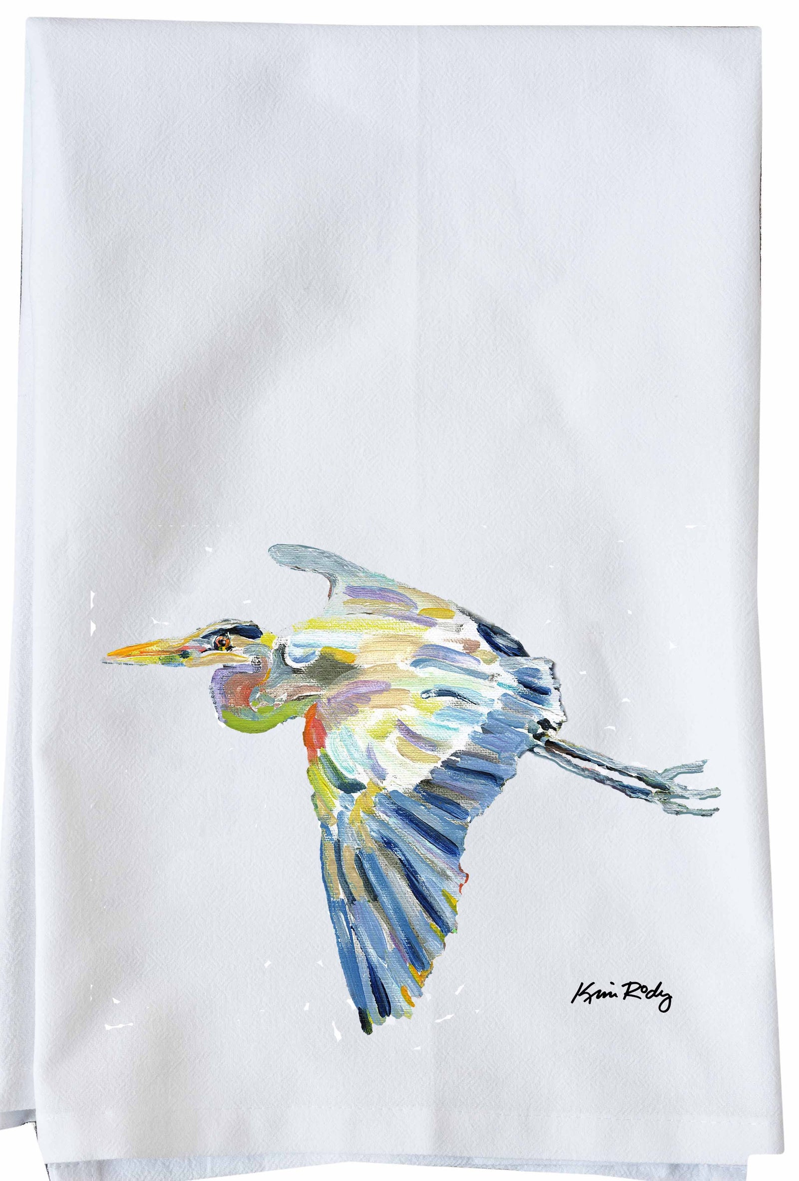 Kim Rody Creations LLC - Lil Flying Heron Tea Towel