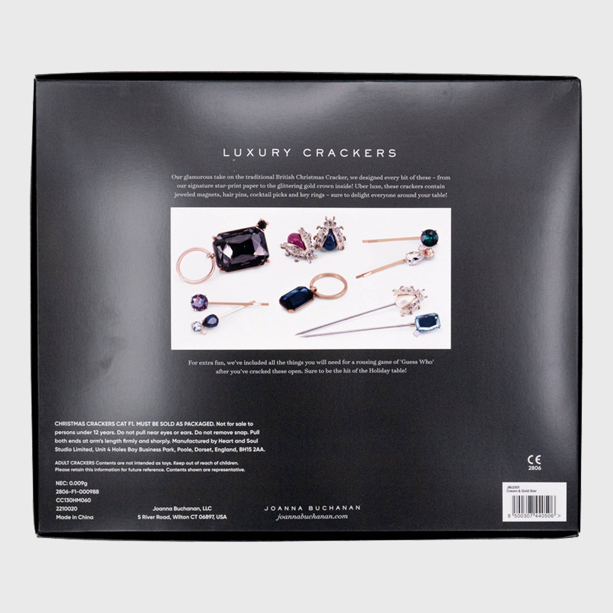 Joanna Buchanan - Luxury celebration crackers, cream with gold INDIVIDUALLY