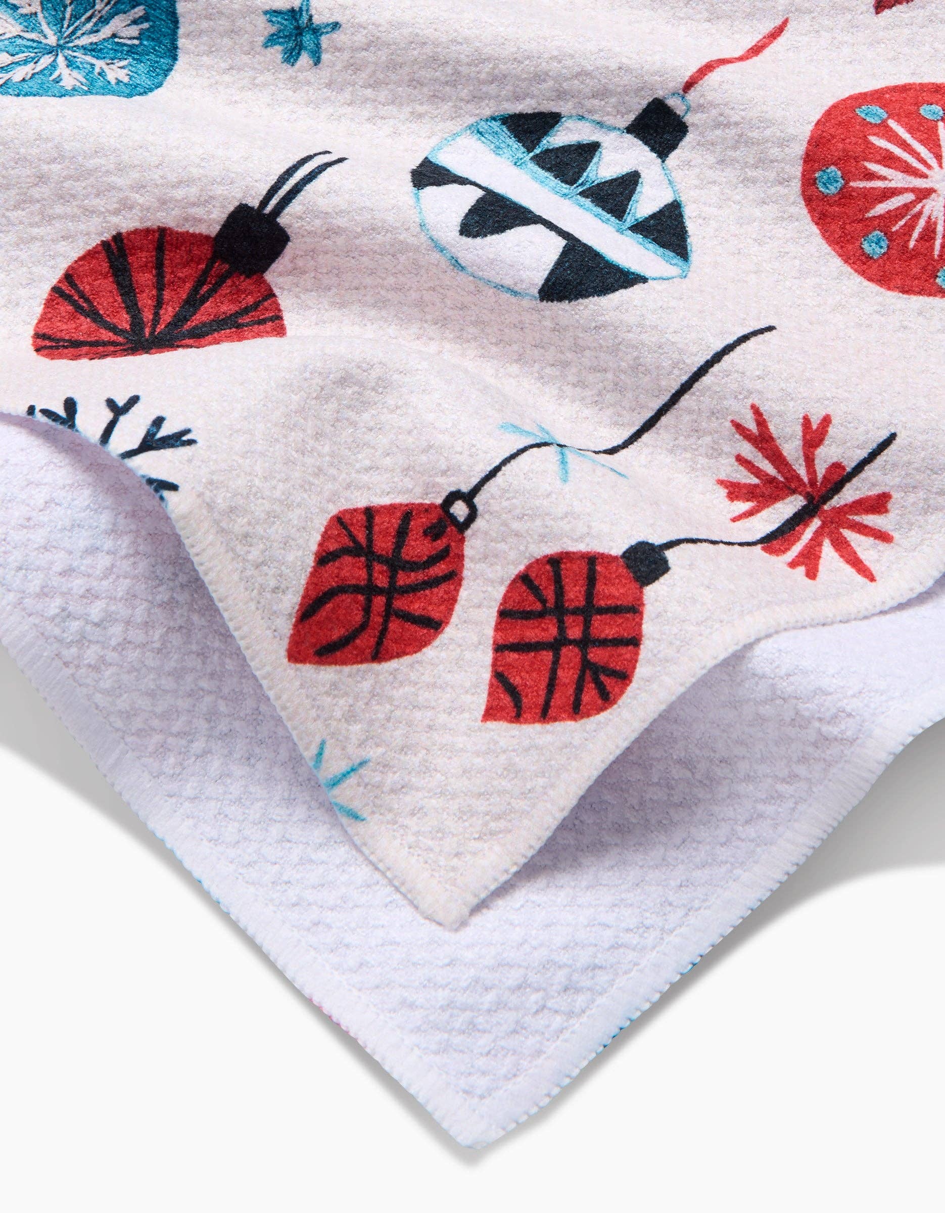 Geometry - Embroidered Ornaments Tea Towel