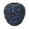 Encrusting Ocean Blue Coral Ceramic Vase
