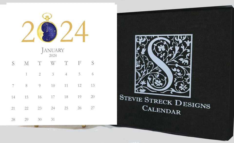 Stevie Streck Calendar with Easel 2024