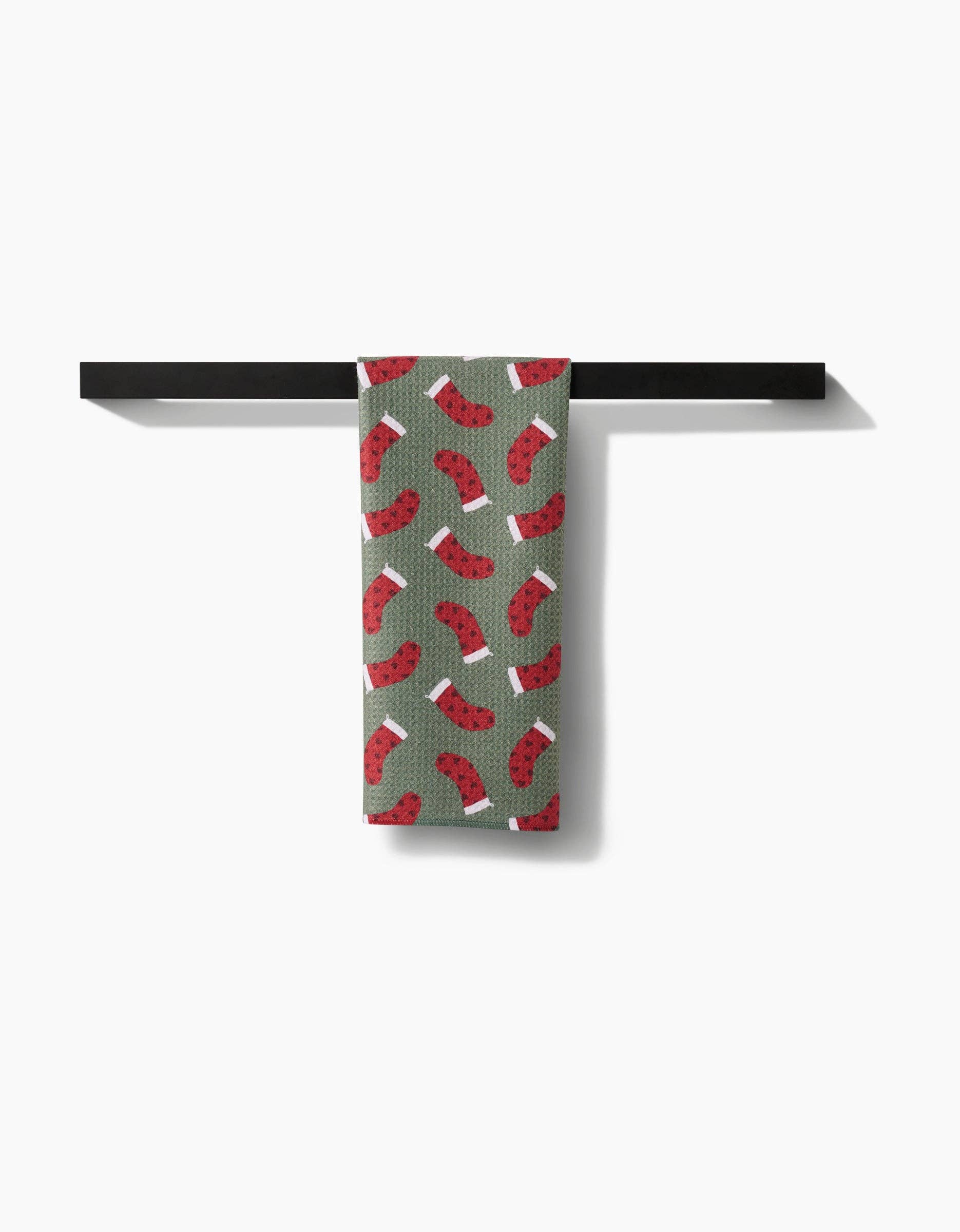 Geometry - Heart Stockings Tea Towel