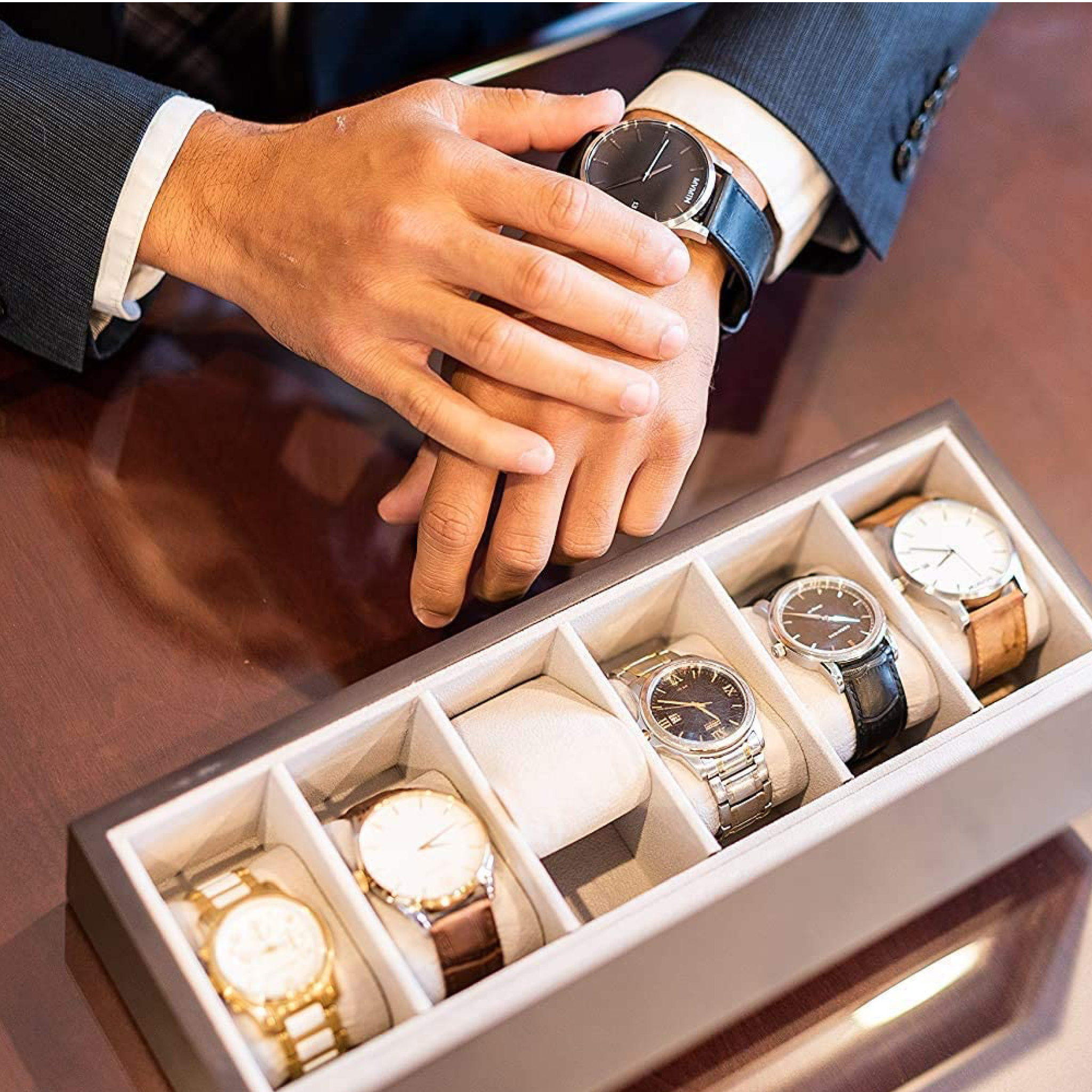 Case Elegance - Solid Wood Watch Box - 6 Slot