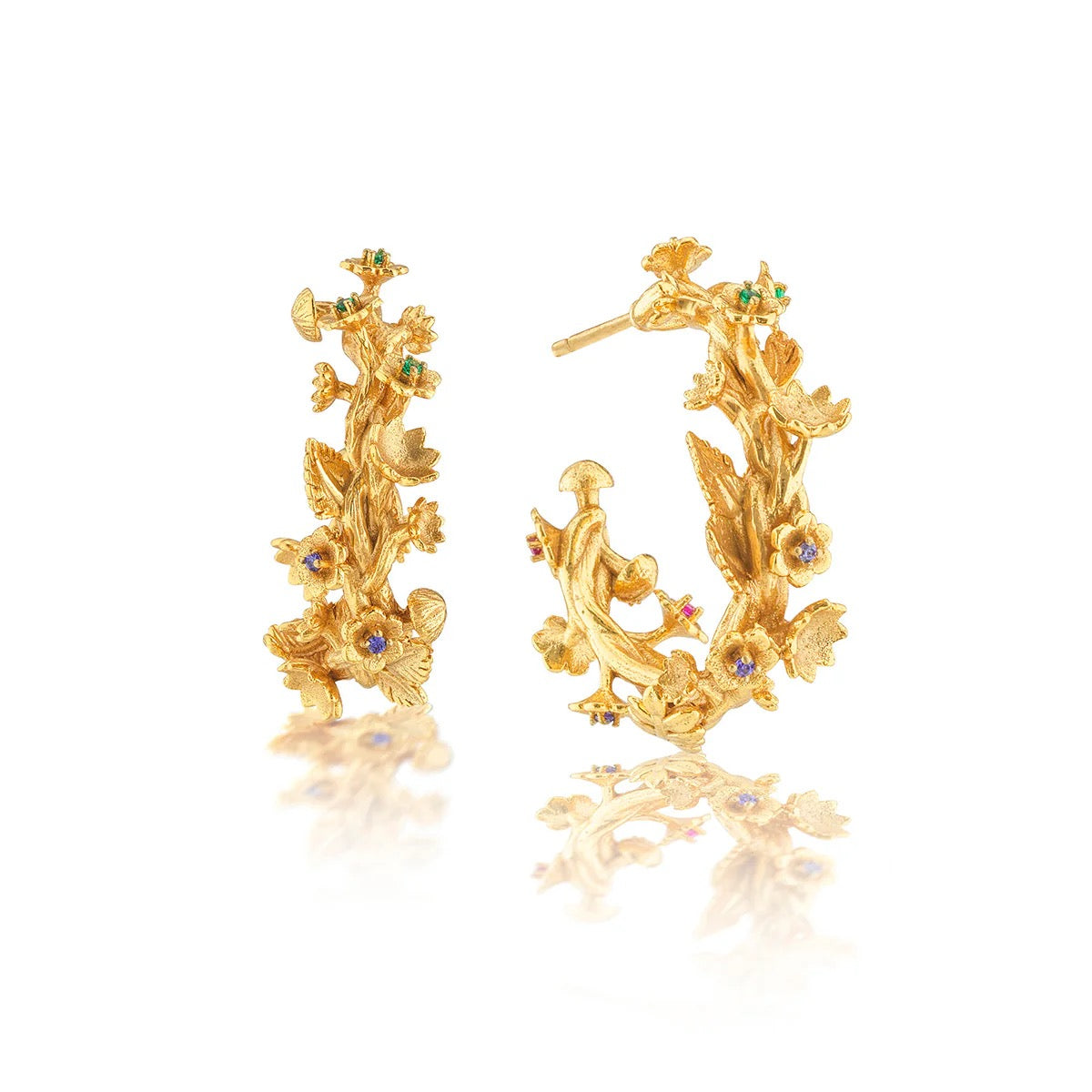 Capucine De Wulf Gold Meadow Small Hoop Earrings