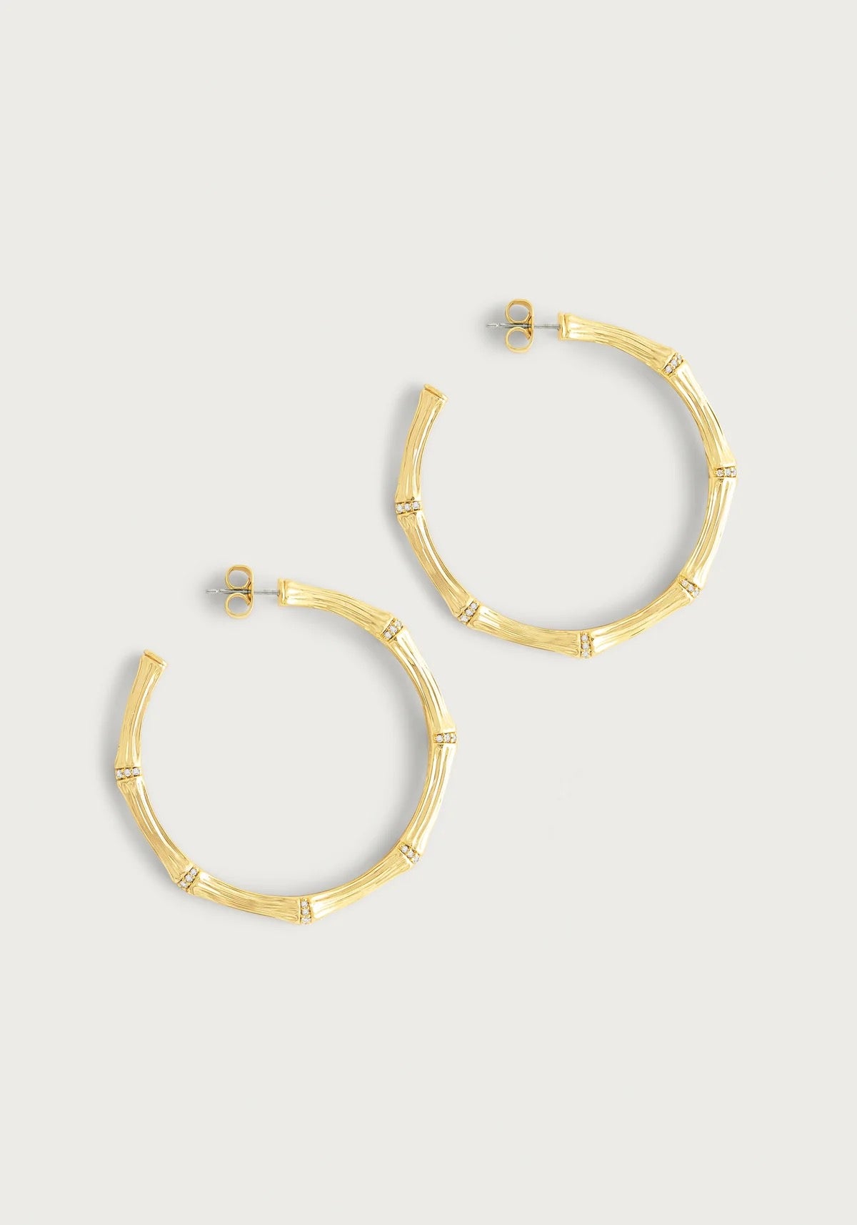 Anabel Aram Bamboo Large Hoop Earrings