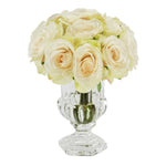 Winward Floral Rose Mini Glass Urn