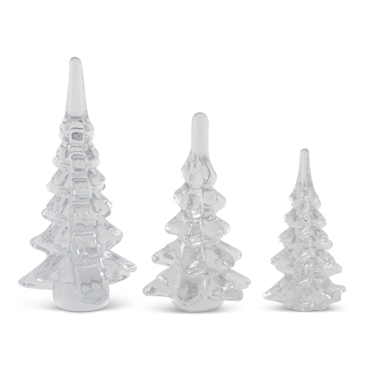 Clear Glass Christmas Trees (Multiple Sizes)