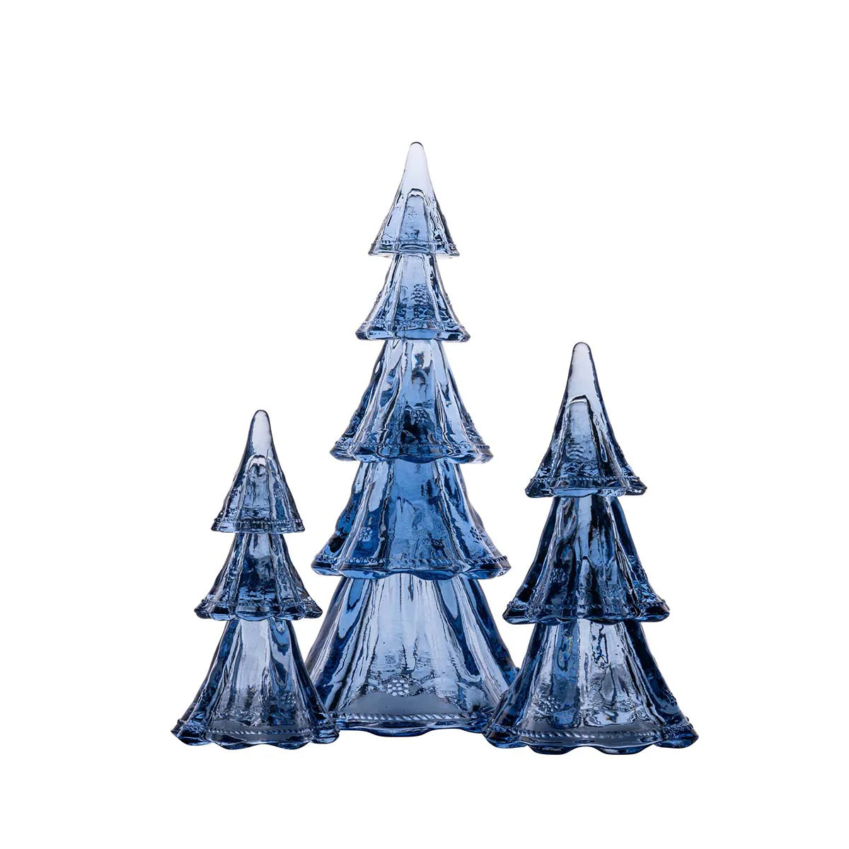 Juliska Berry & Thread 10.5" Tree Set/3 (Blue & Evergreen)