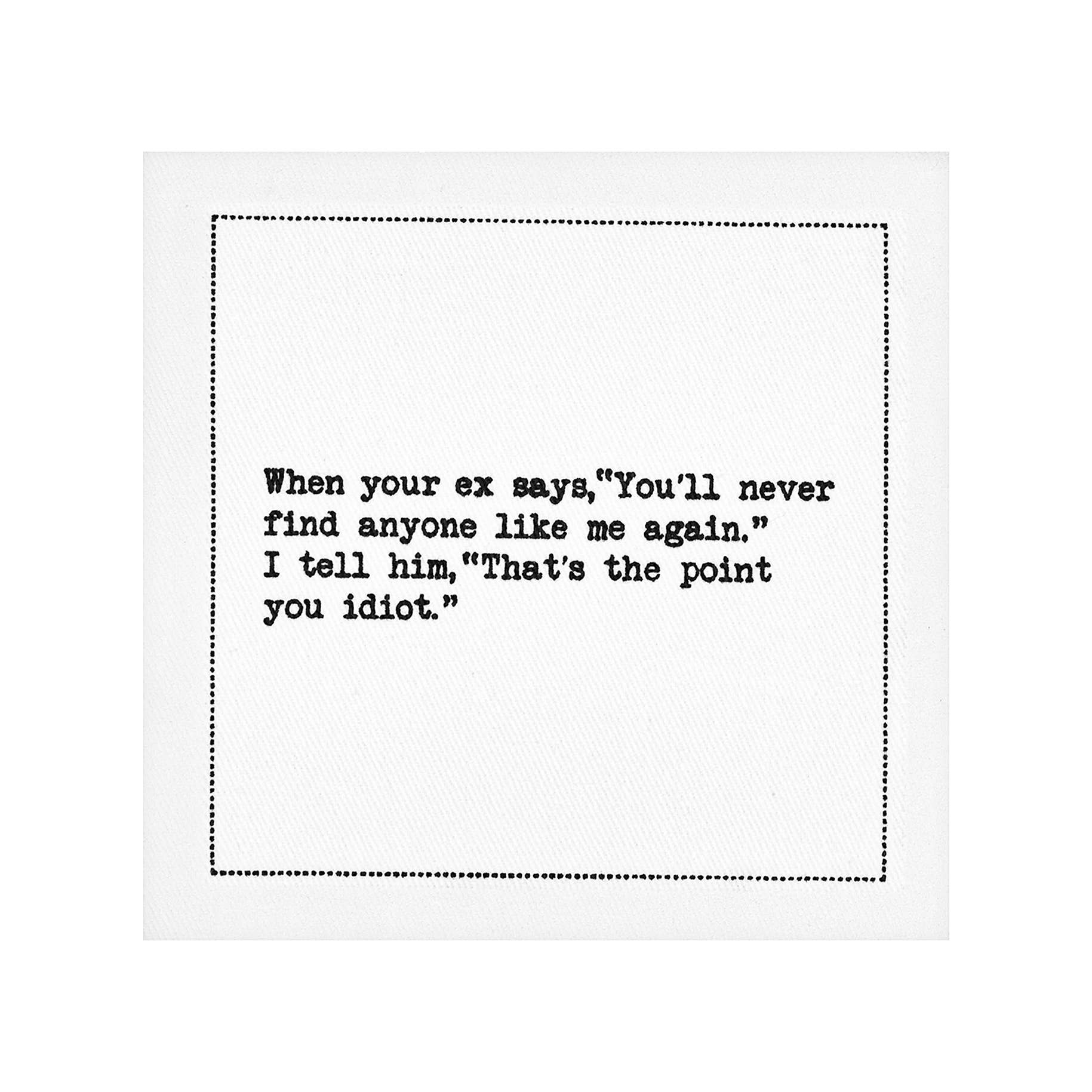Five Star Napkins Inc. - Inappropriate Thoughts Quotes - White Cotton Cocktail Napkins x 50