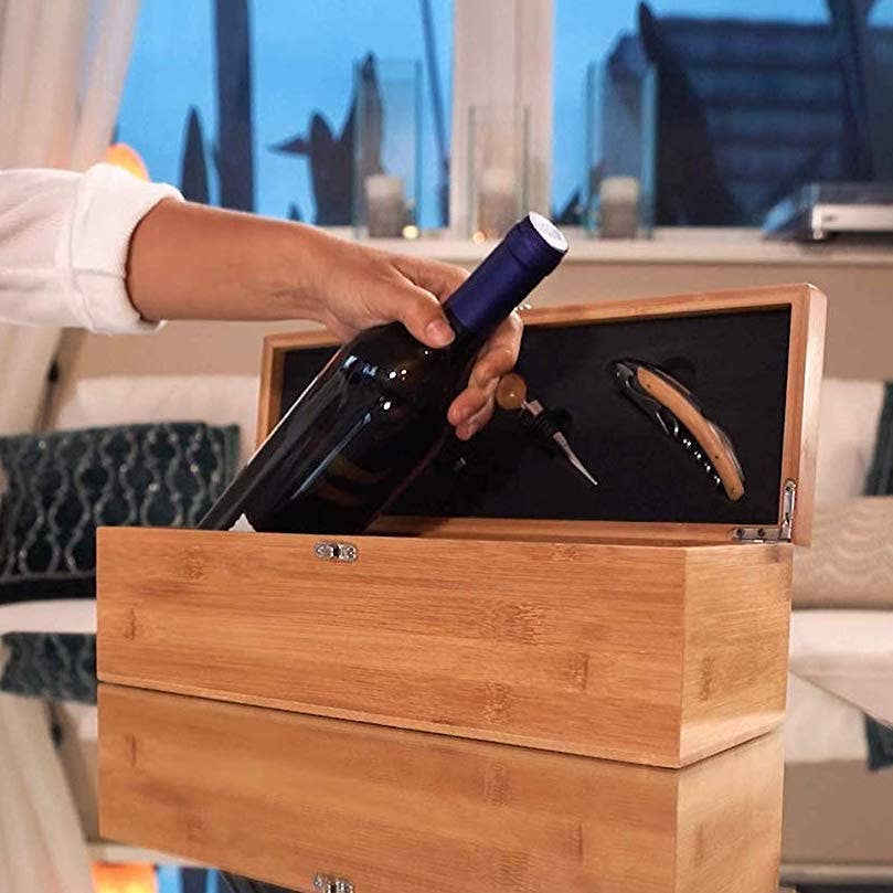Case Elegance - Bamboo Wine Gift Box Set & Accessories