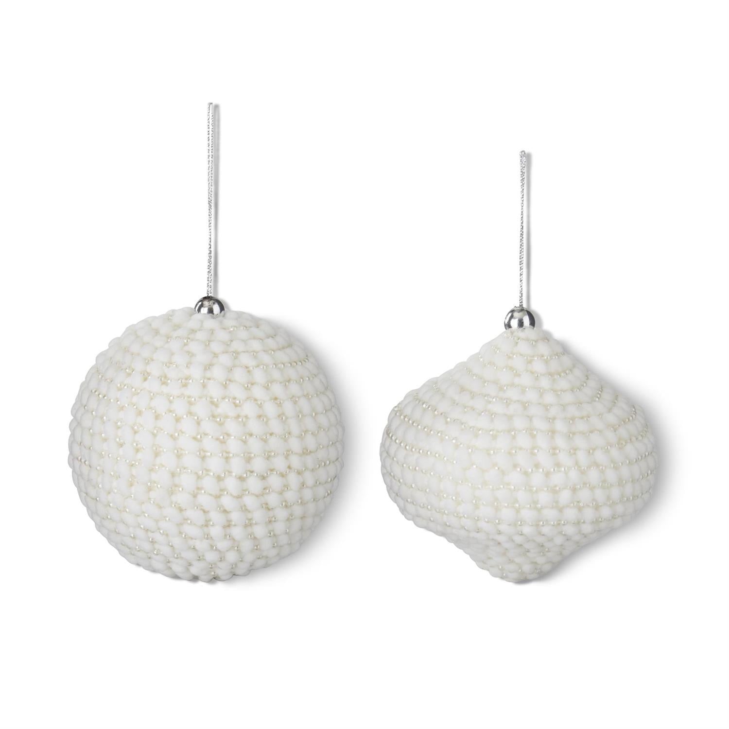 White Beaded Ornament