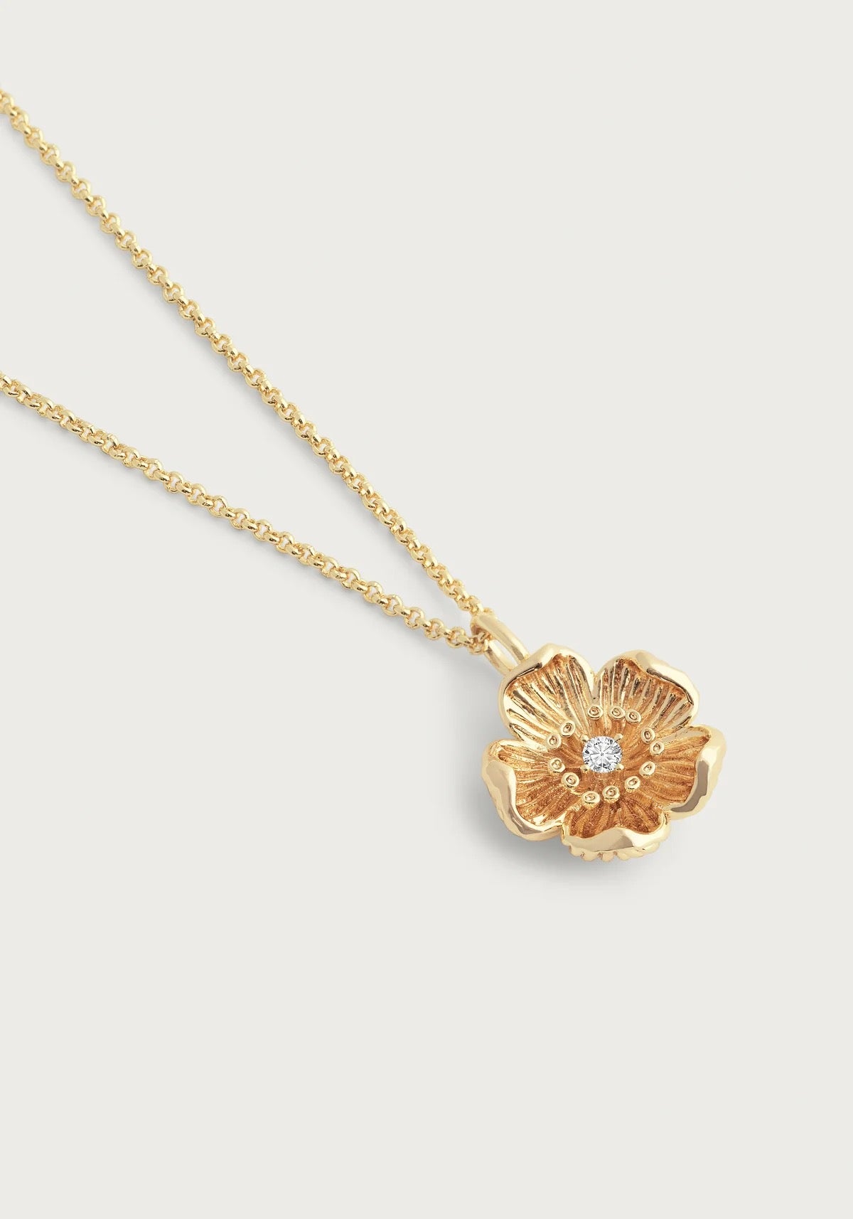 Anabel Aram Wildflowers Gold Pendant Necklace