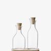 LSA International Serve Oil and Vinegar Set and Oak Base