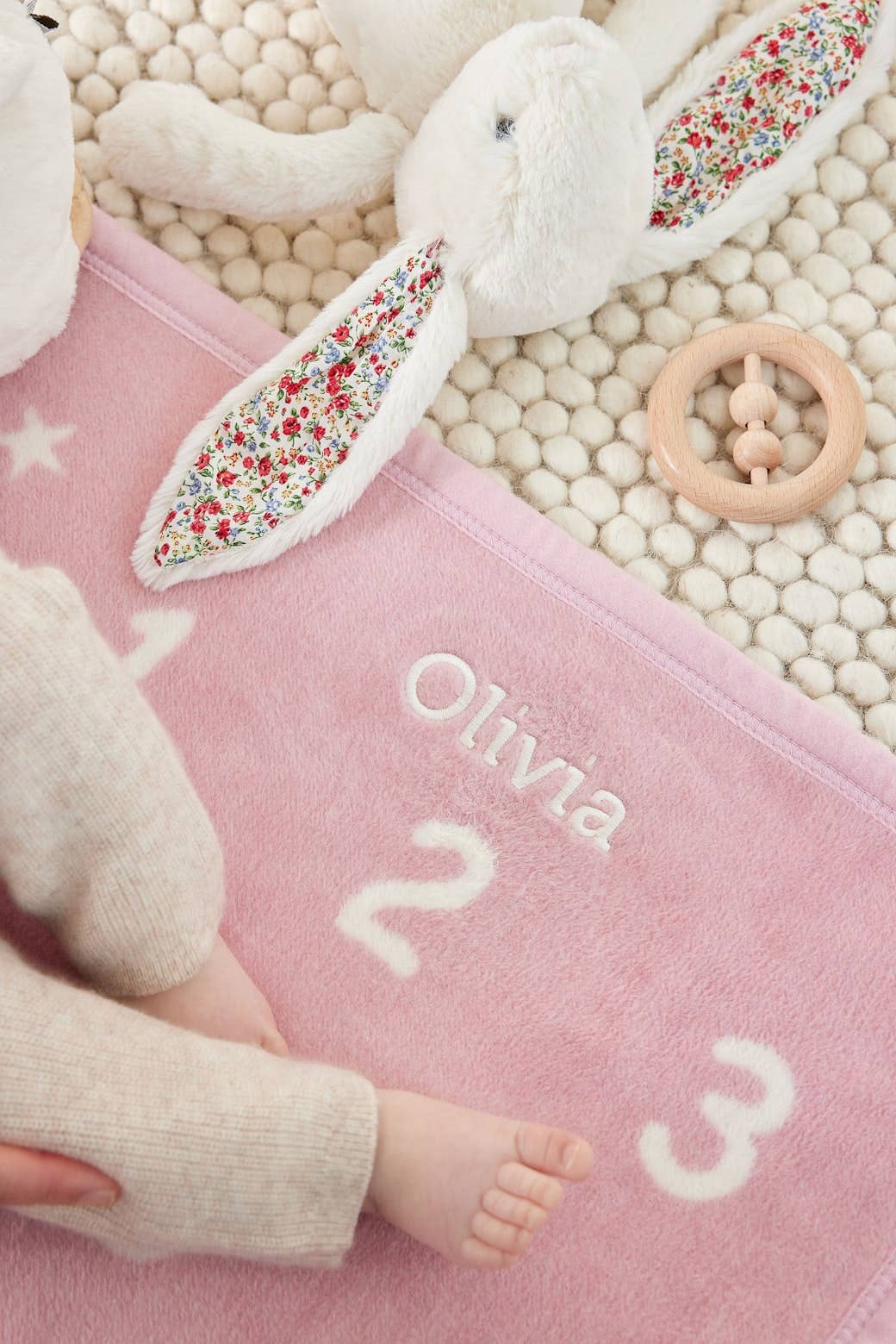 ChappyWrap - Milestone Mini Blush Blanket