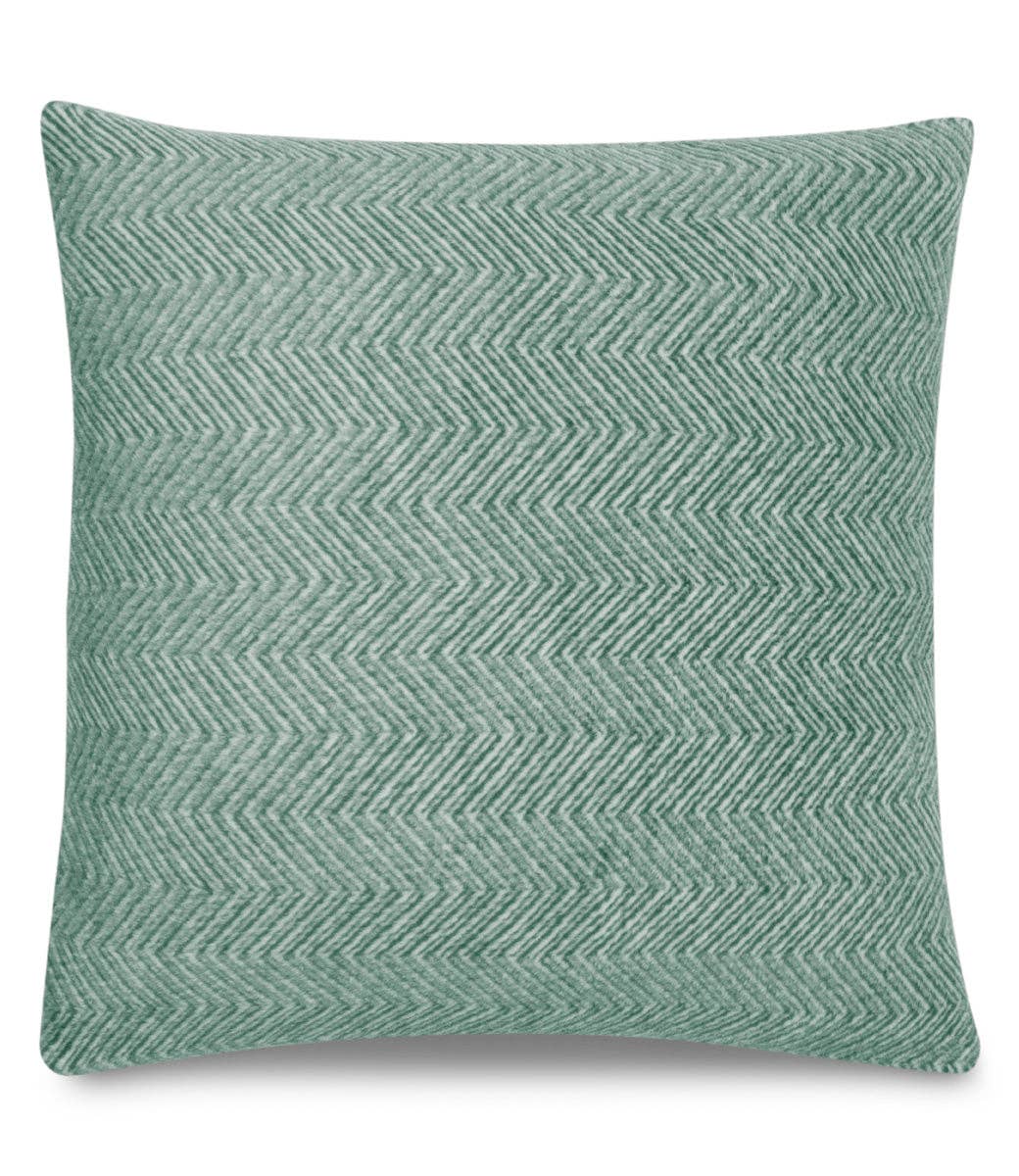 ChappyWrap - Bayside Herringbone Evergreen Throw Pillow