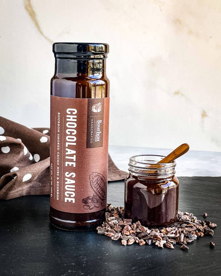 Bourbon Barrel Foods - Chocolate Sauce with Bourbon Smoked Cacao Nibs & Bourbon