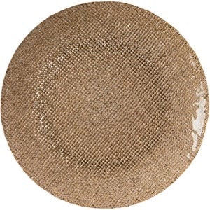 Gold Pebble Dinner Plate