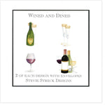 Stevie Streck Designs - GIFT BOX NOTE CARDS Wined 'N Dined