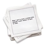 Five Star Napkins Inc. - Inappropriate Thoughts Quotes - White Cotton Cocktail Napkins x 50
