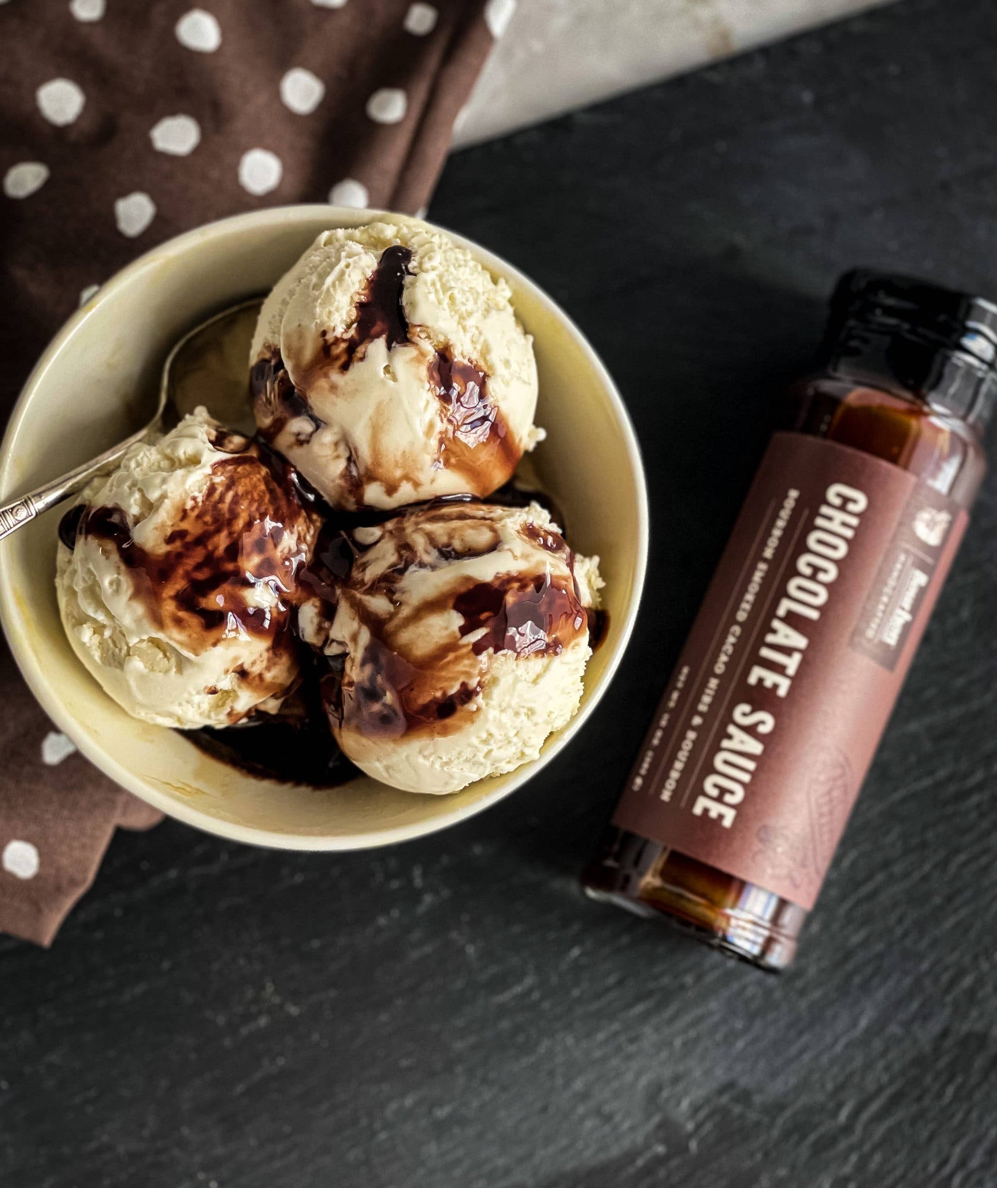 Bourbon Barrel Foods - Chocolate Sauce with Bourbon Smoked Cacao Nibs & Bourbon