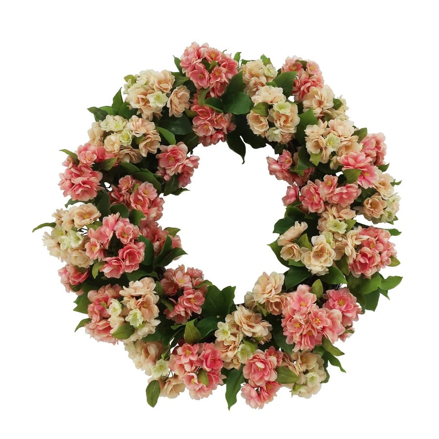 Winward Floral Cherry Blossom Wreath 24"
