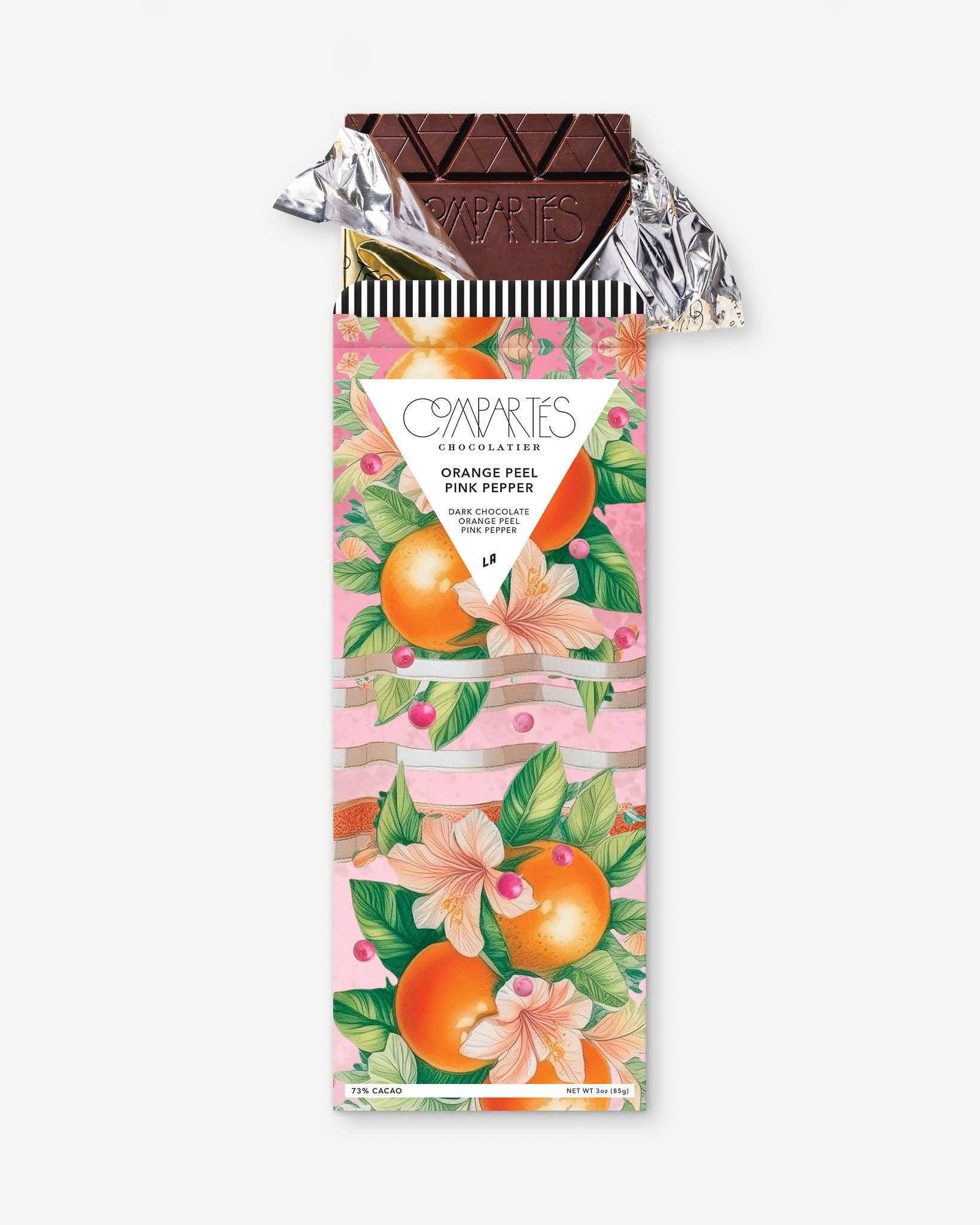 Compartes Chocolate - *NEW* ORANGE Peel Pink PEPPER Dark Chocolate Bar - Vegan