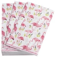 Annie Selke Flamingos Guest Napkin