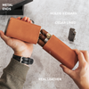 Case Elegance - Premium 3 Cigar Protective Travel Case - Saddle Brown