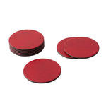 Caspari Round Snakeskin Felt-Backed Coasters in Crimson 8 Per Box