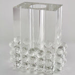 Tizo Crystal Glass Rectangle Vase "Balls"