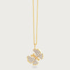 Anabel Aram Butterfly White Pavé Small Necklace