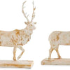 Assorted Glitter & Rust Deer on Base (2 Styles) 16"