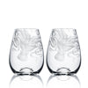 Caskata - Lucy the Octopus Stemless Wine Glasses, Set of 2
