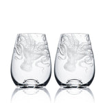 Caskata - Lucy the Octopus Stemless Wine Glasses, Set of 2